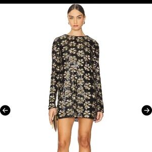 Show Me Your MuMu Elegant Black and Gold Dress